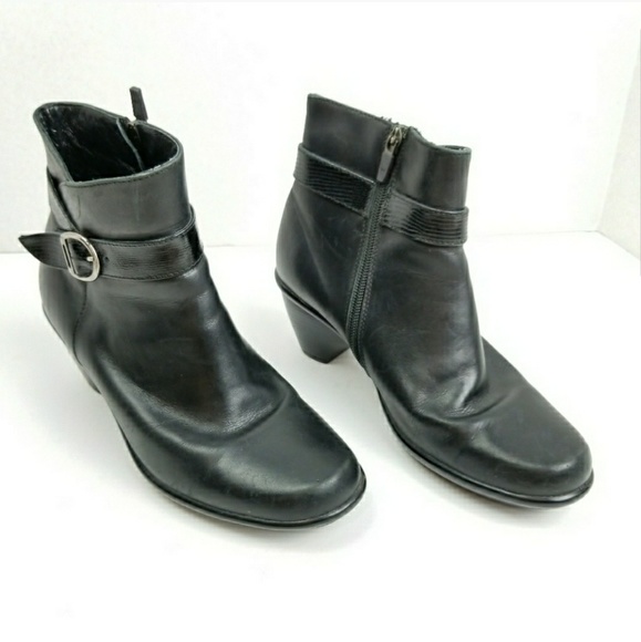 sold Dansko Booties Ankle Boots Leather Heeled - Picture 2 of 7